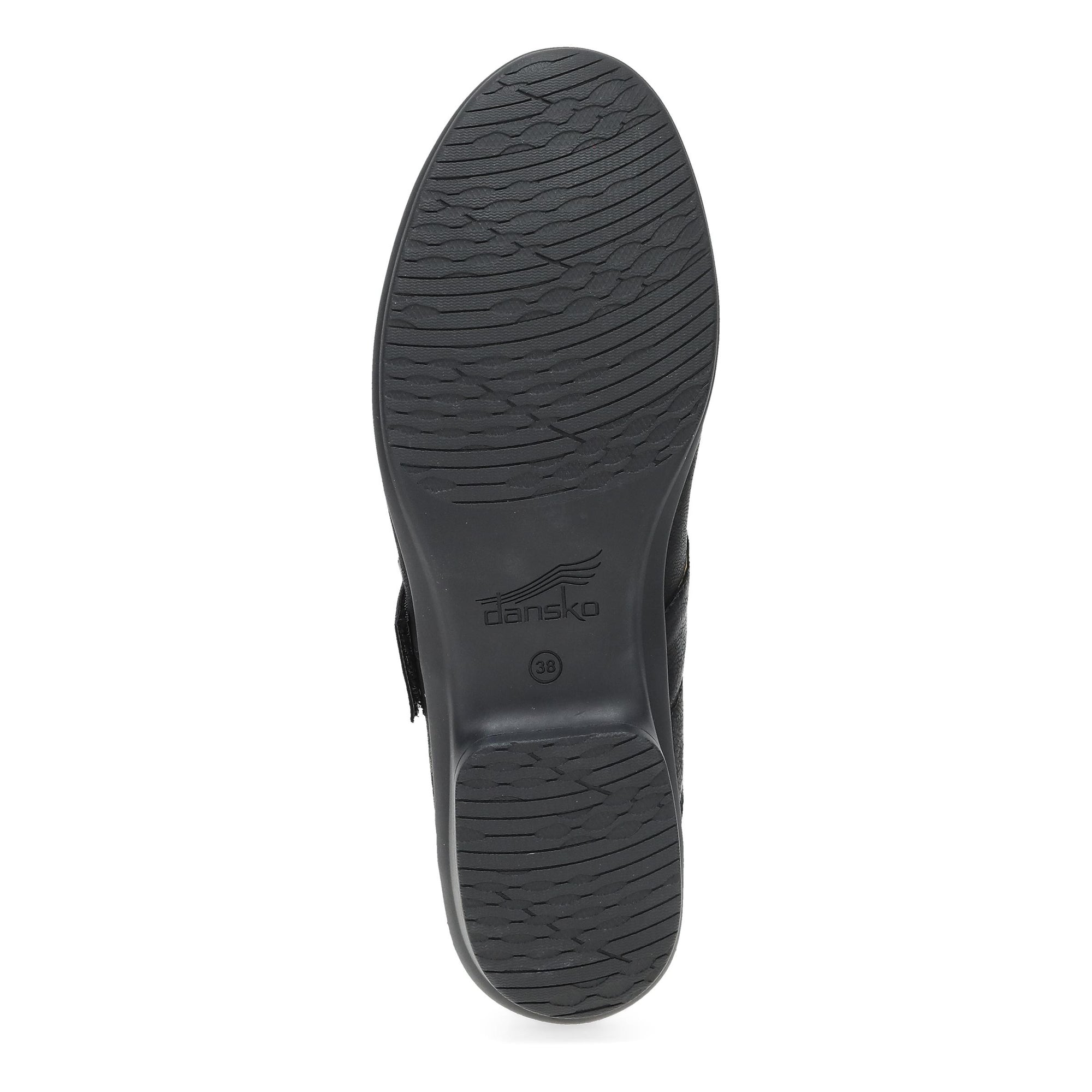 Bottom image of Collette Wide Black Burnished Nubuck