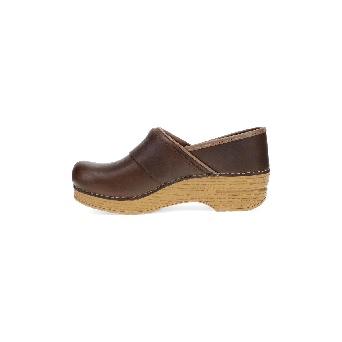 Side image of Professional Button Clog Chocolate