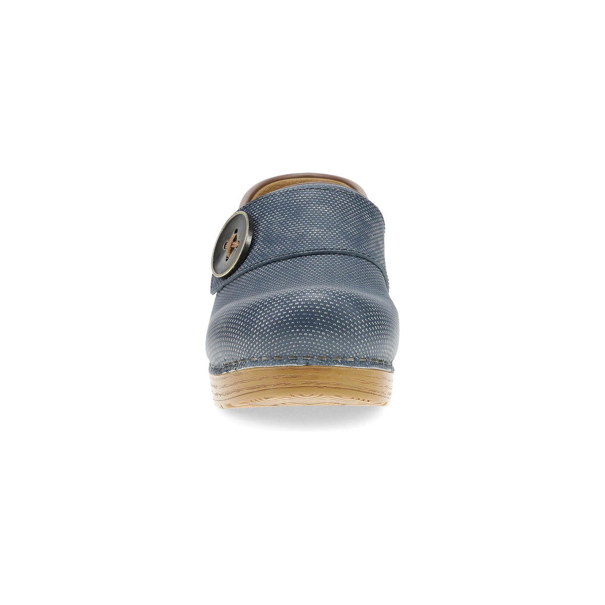 Toe image of Professional Button Clog Denim Leather