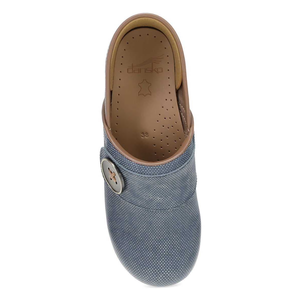 Top image of Professional Button Clog Denim Leather