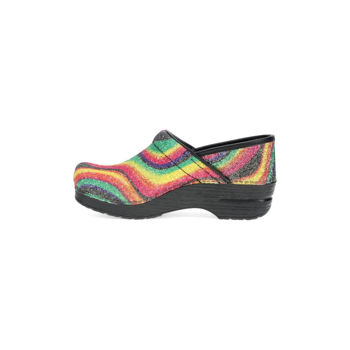 Side image of Professional Clog Prism Stripe Glitter