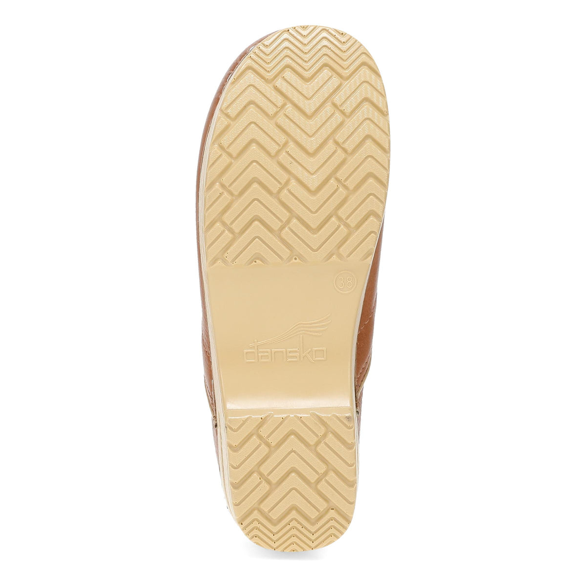 Bottom image of Professional Clog Tan Floral Embroidered