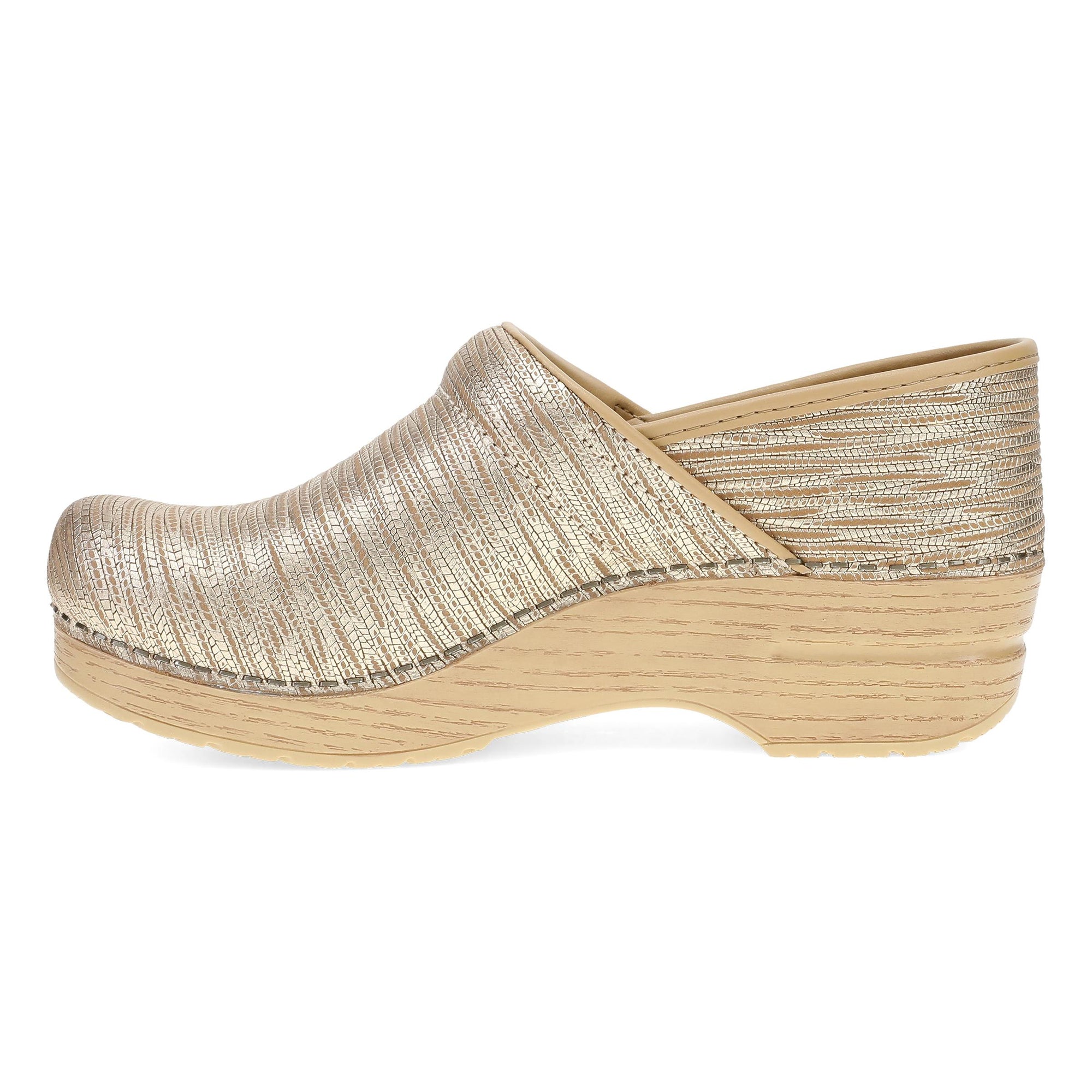 Side image of Professional Clog Gold Texture