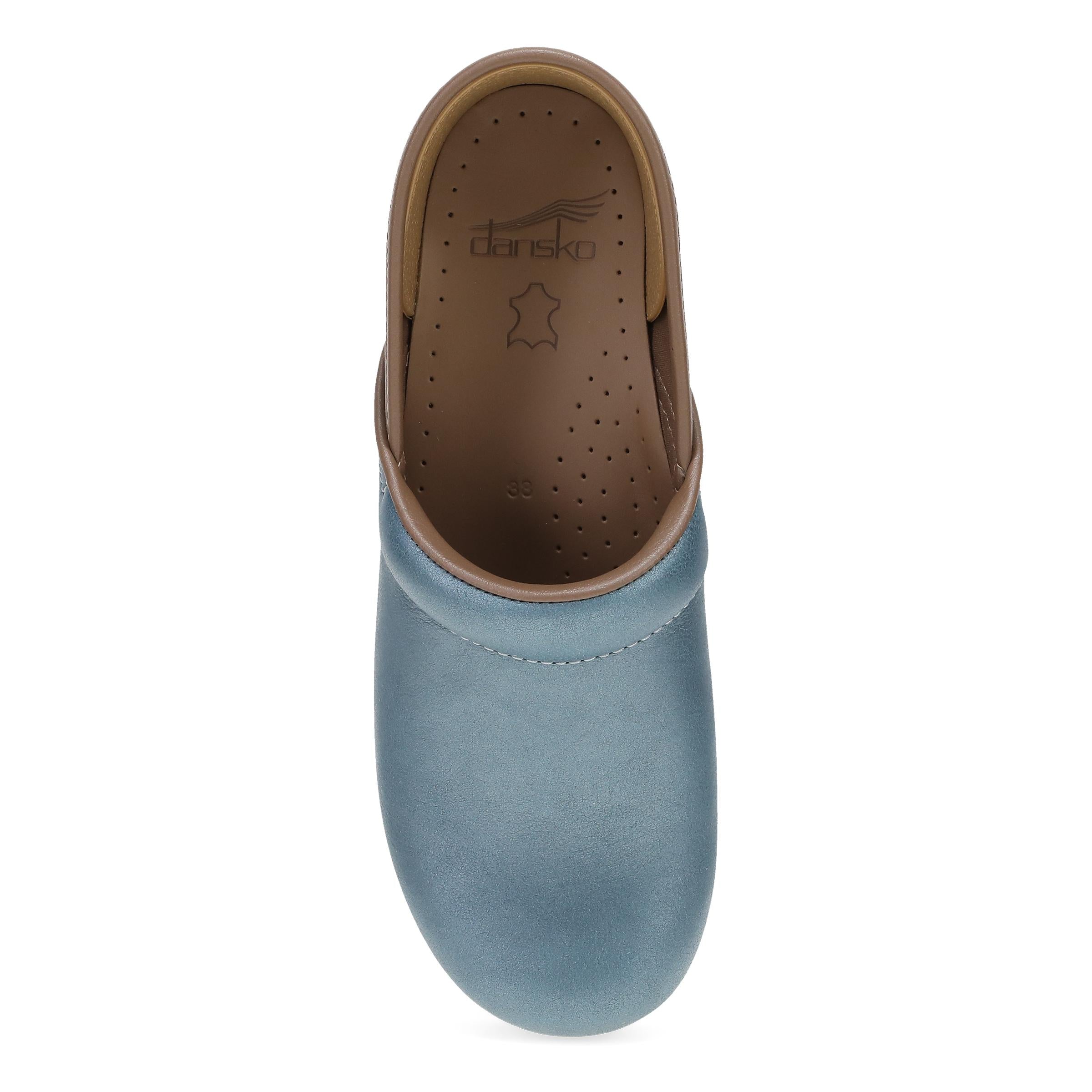 靴 dansko Professional Oiled Pull Up37 Blue Professional Blue Vine Patent – Dansko