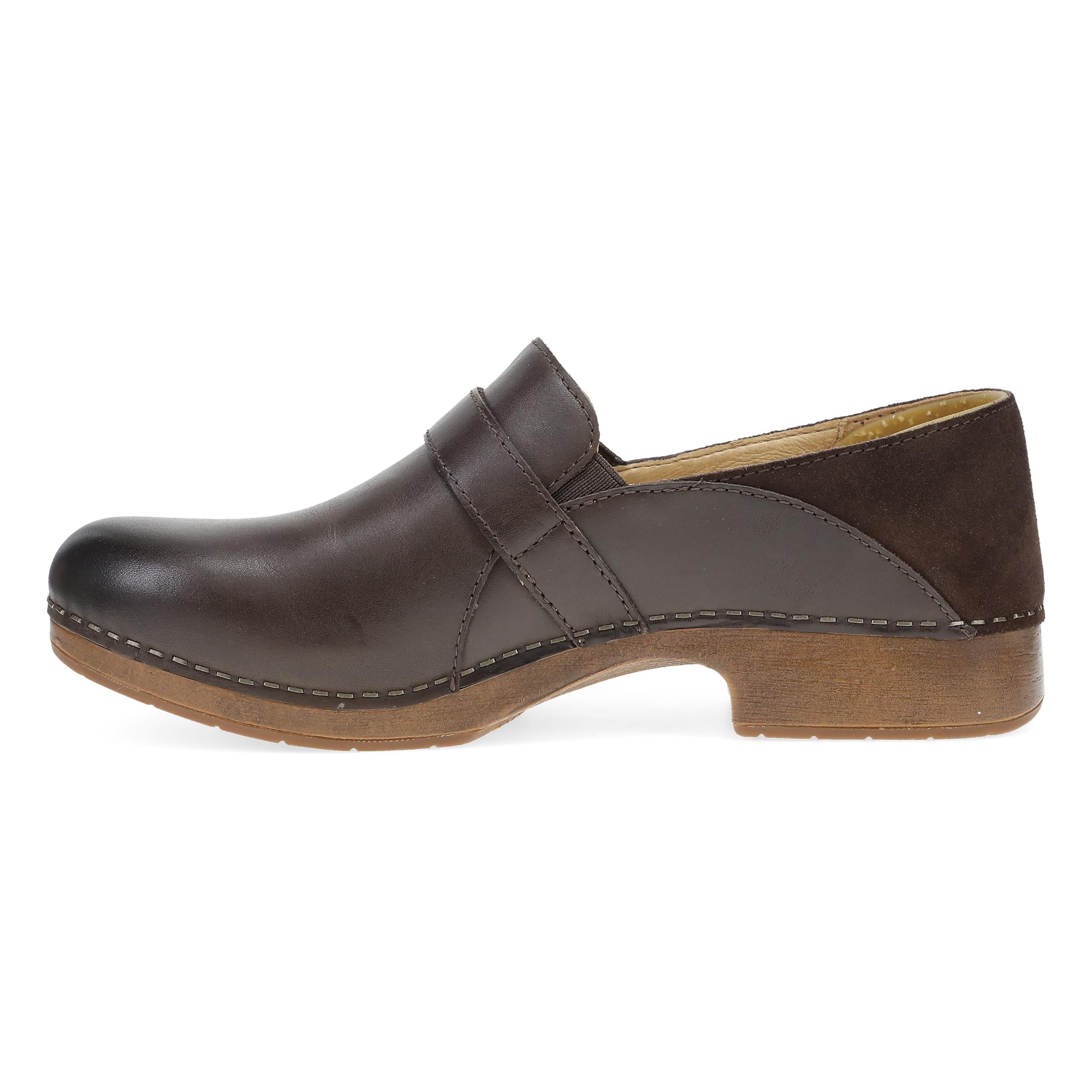 Margaret Chocolate Burnished Calf – Dansko