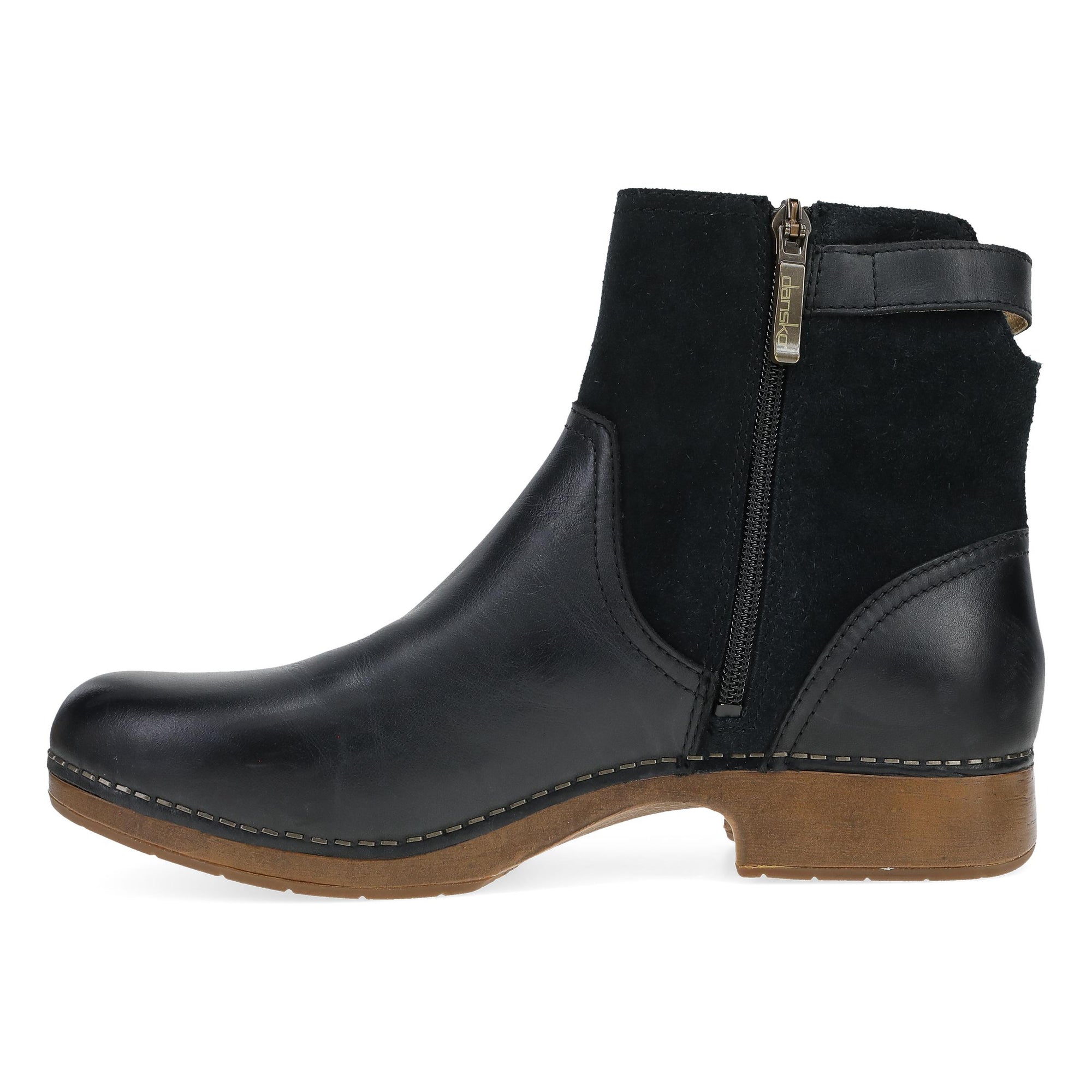 Side image of Monique Black Burnished Calf