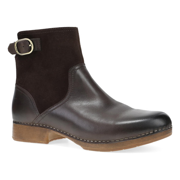 Monique Chocolate Burnished Calf – Dansko
