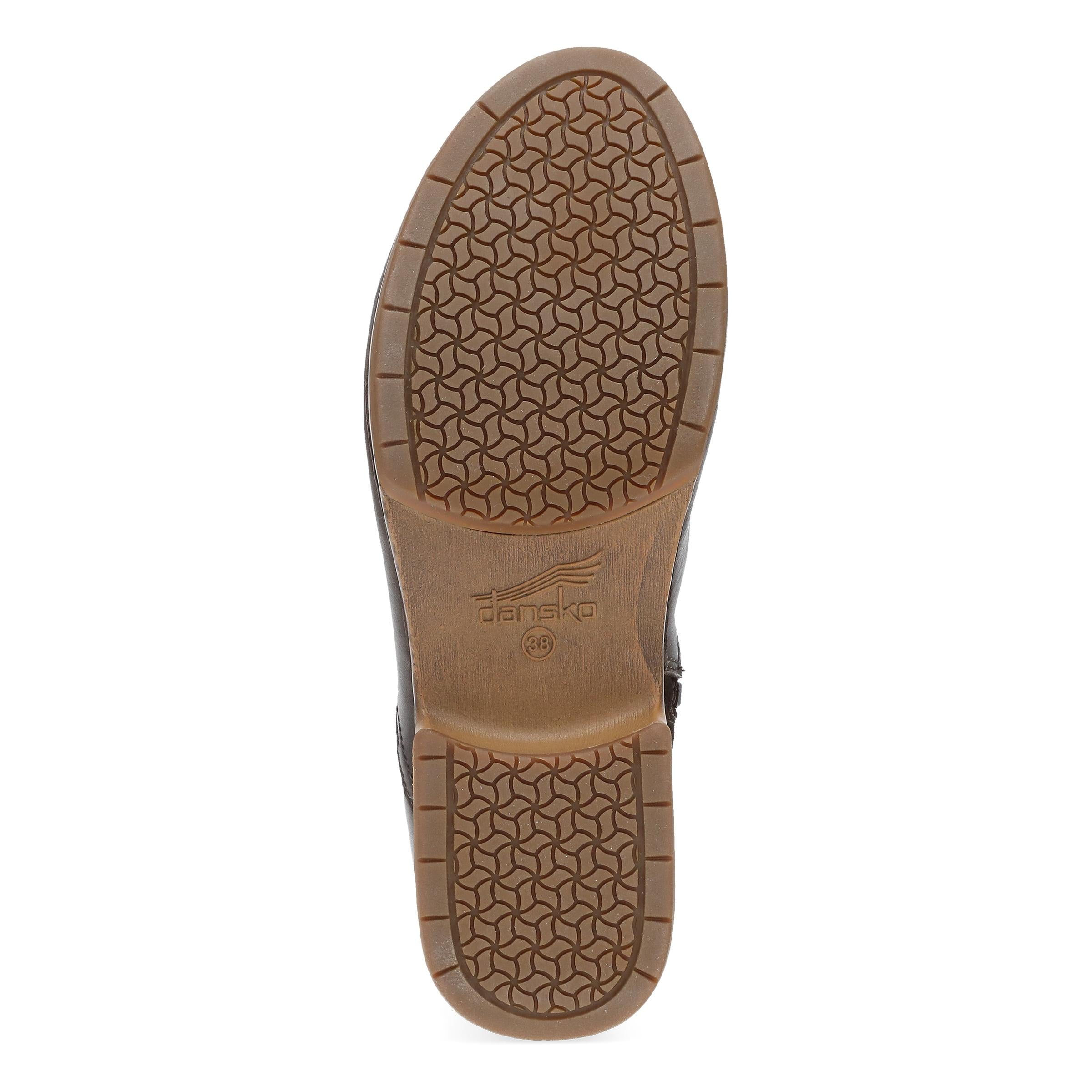 Monique Chocolate Burnished Calf – Dansko