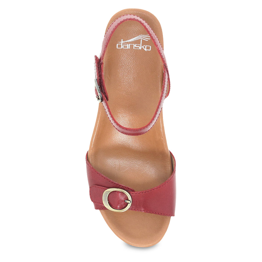 Top image of Arielle Red Glazed Kid Leather