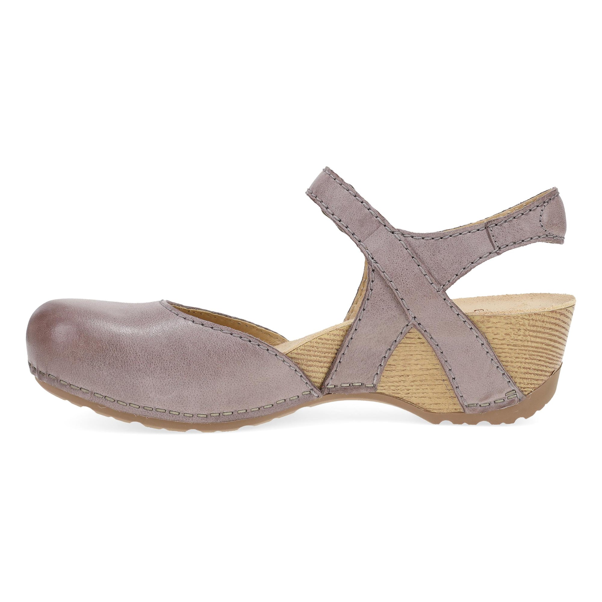Side image of Tiffani Dusty Lilac Leather