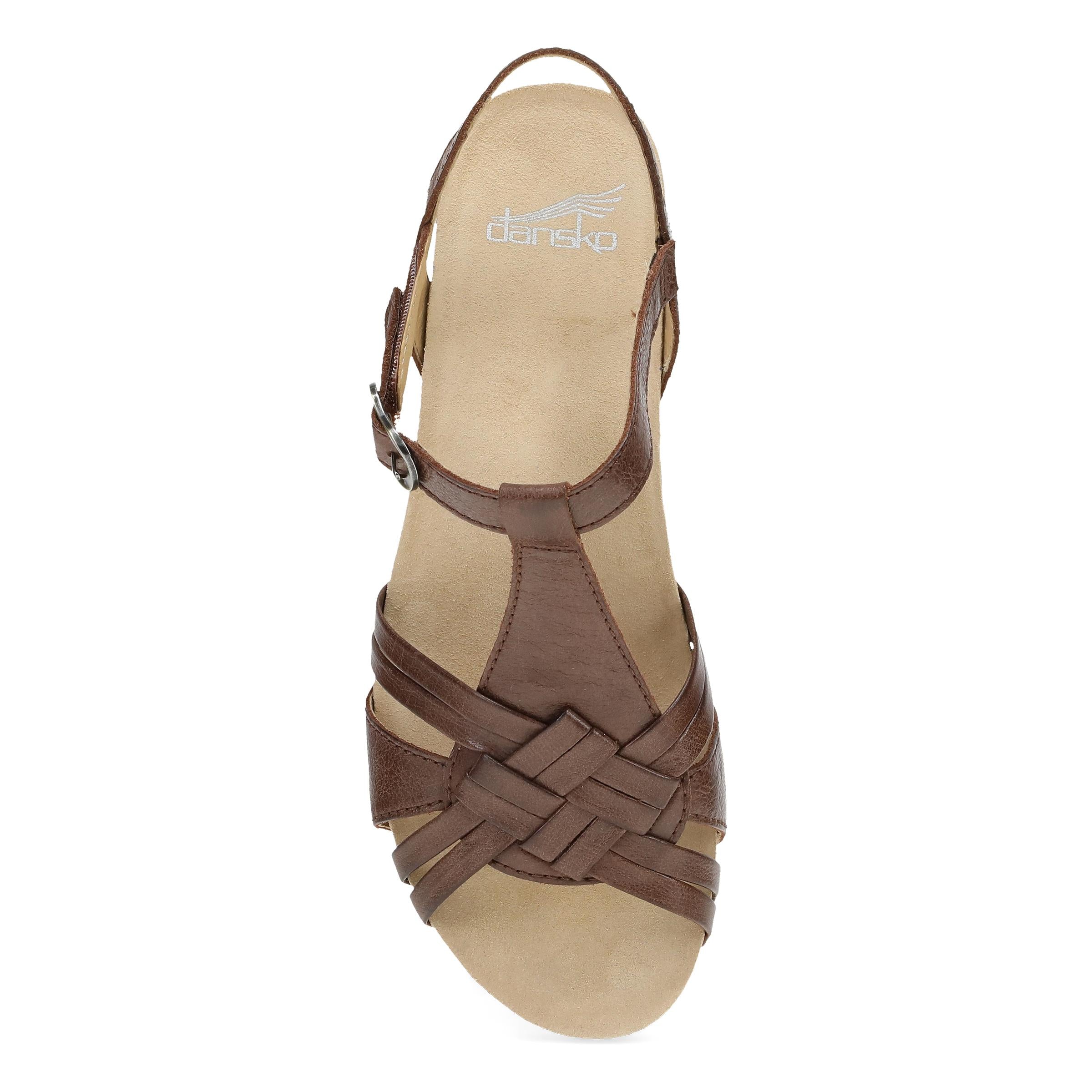 Tia Brown Milled Burnished – Dansko
