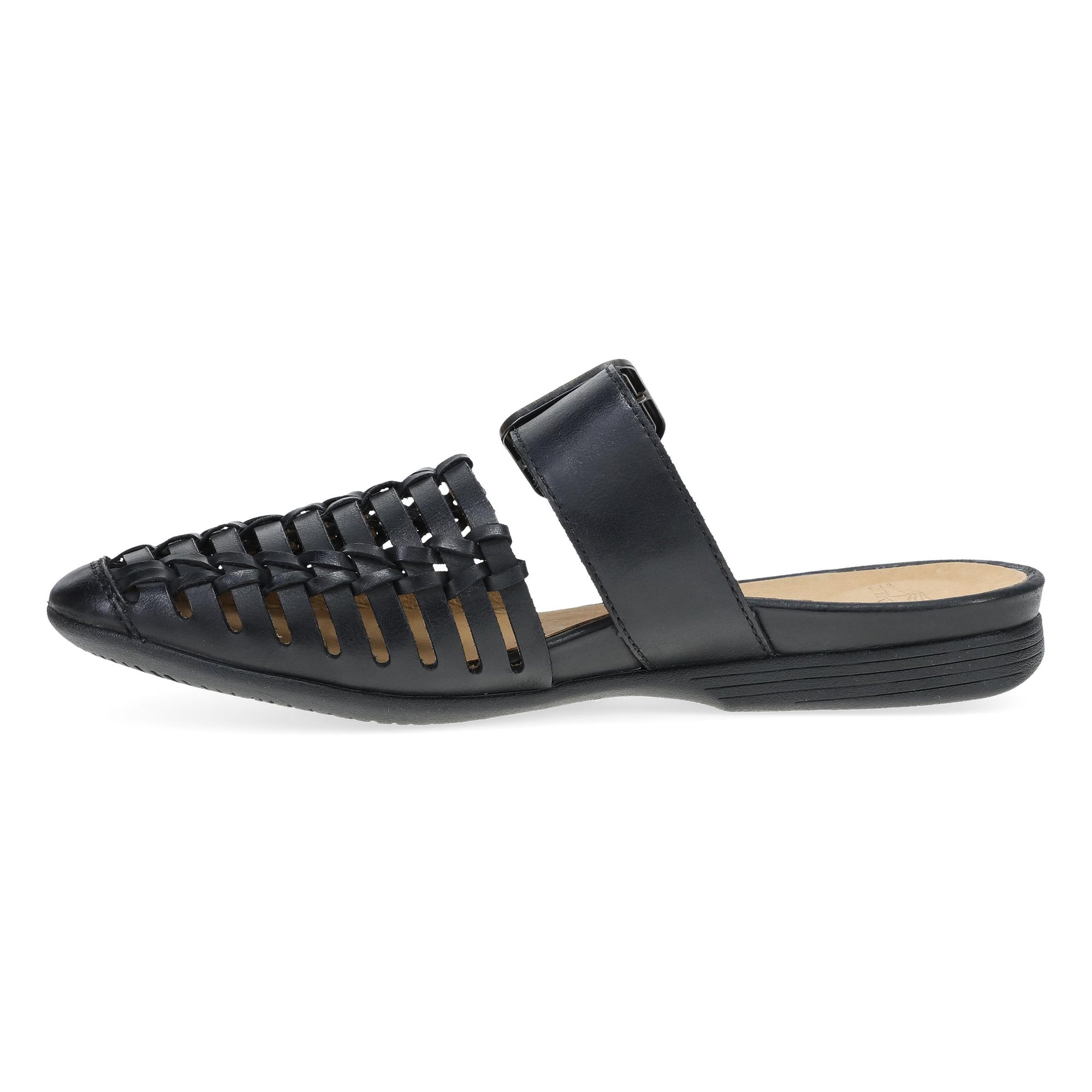 Side image of Leilani Black Burnished Nappa