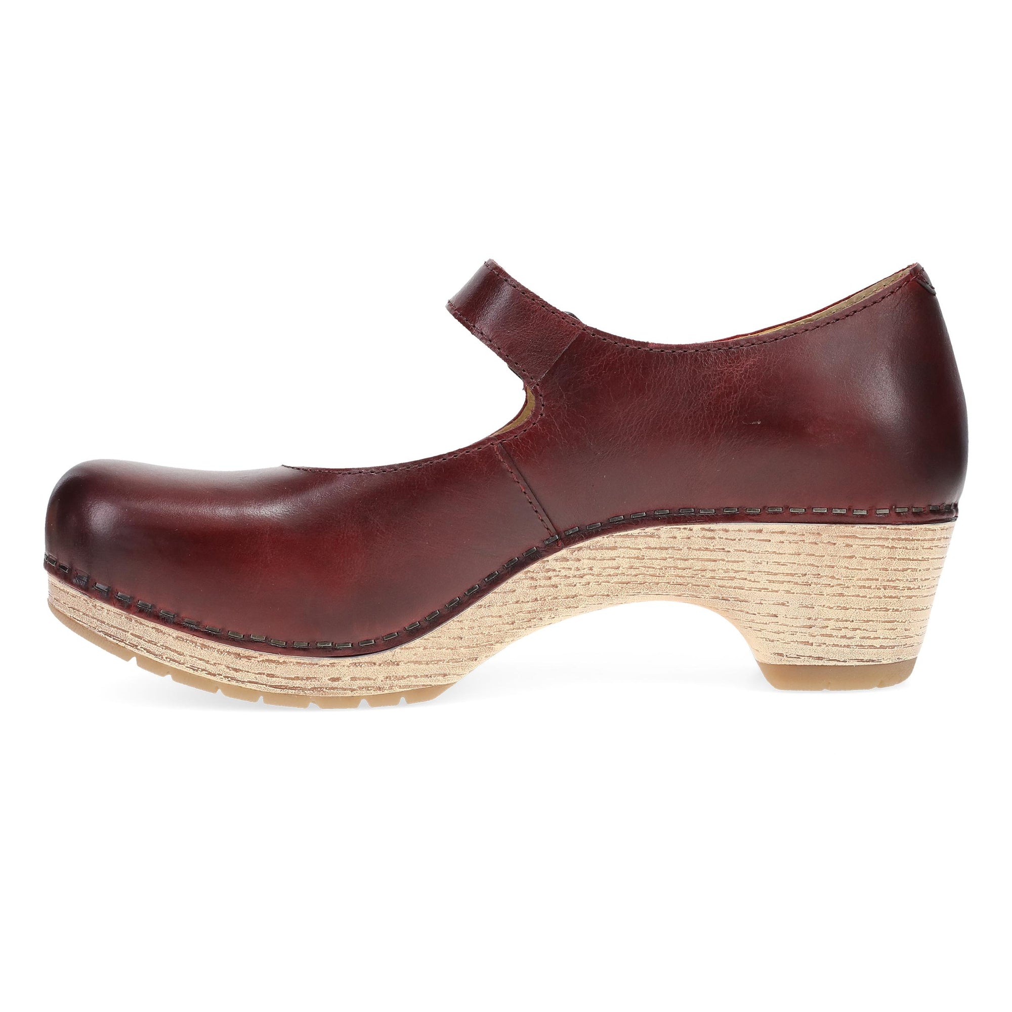 Side image of Lilah Red Waxy Burnished