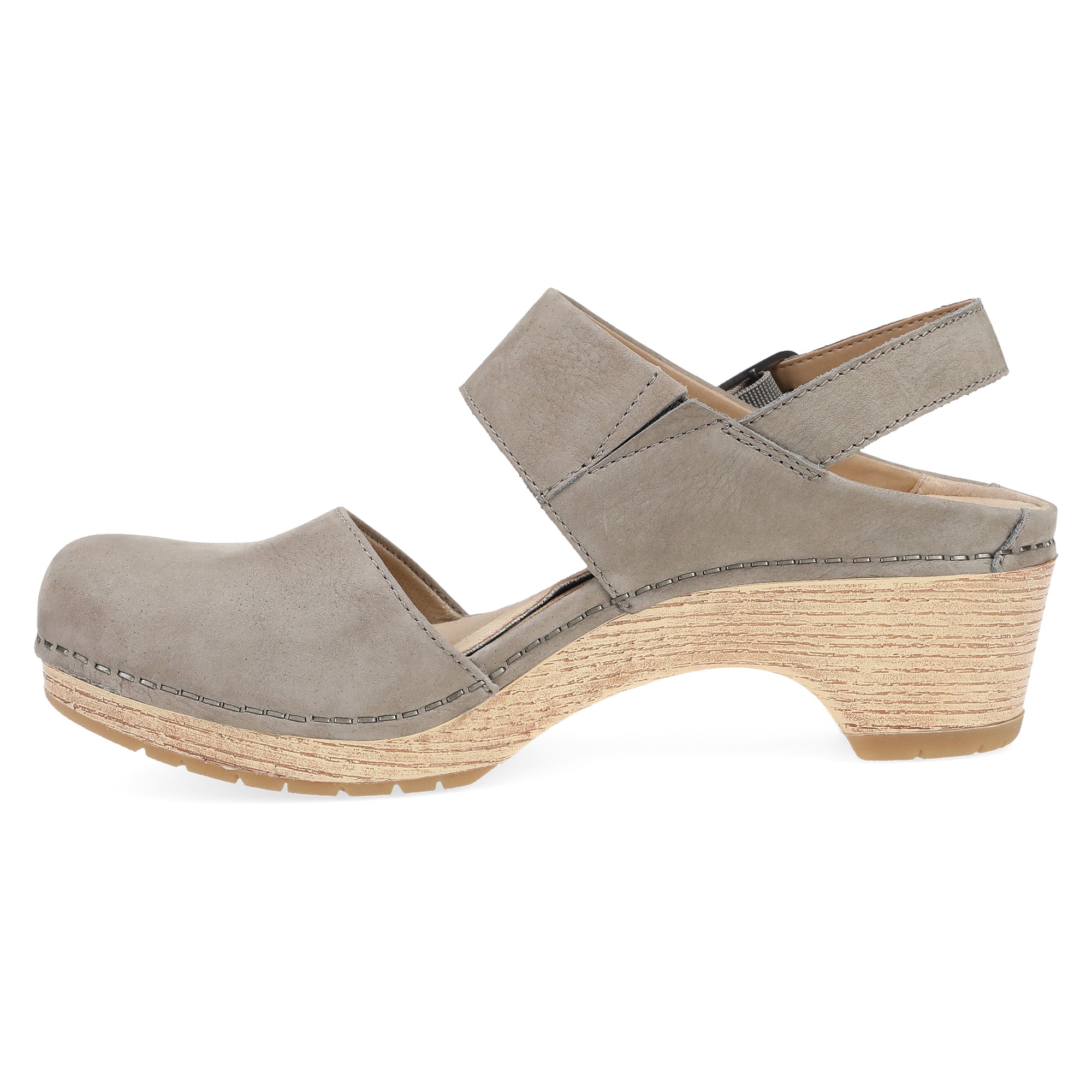 Side image of Lucia Taupe Milled Nubuck