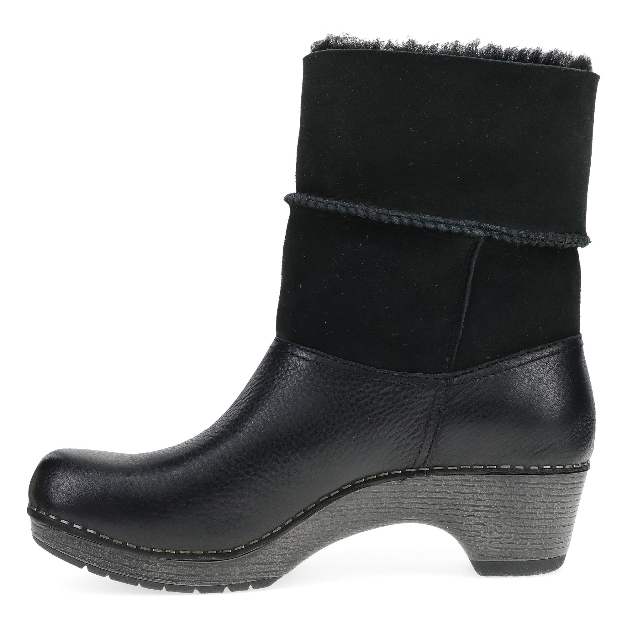 Side image of Lillith Black Waxy Milled
