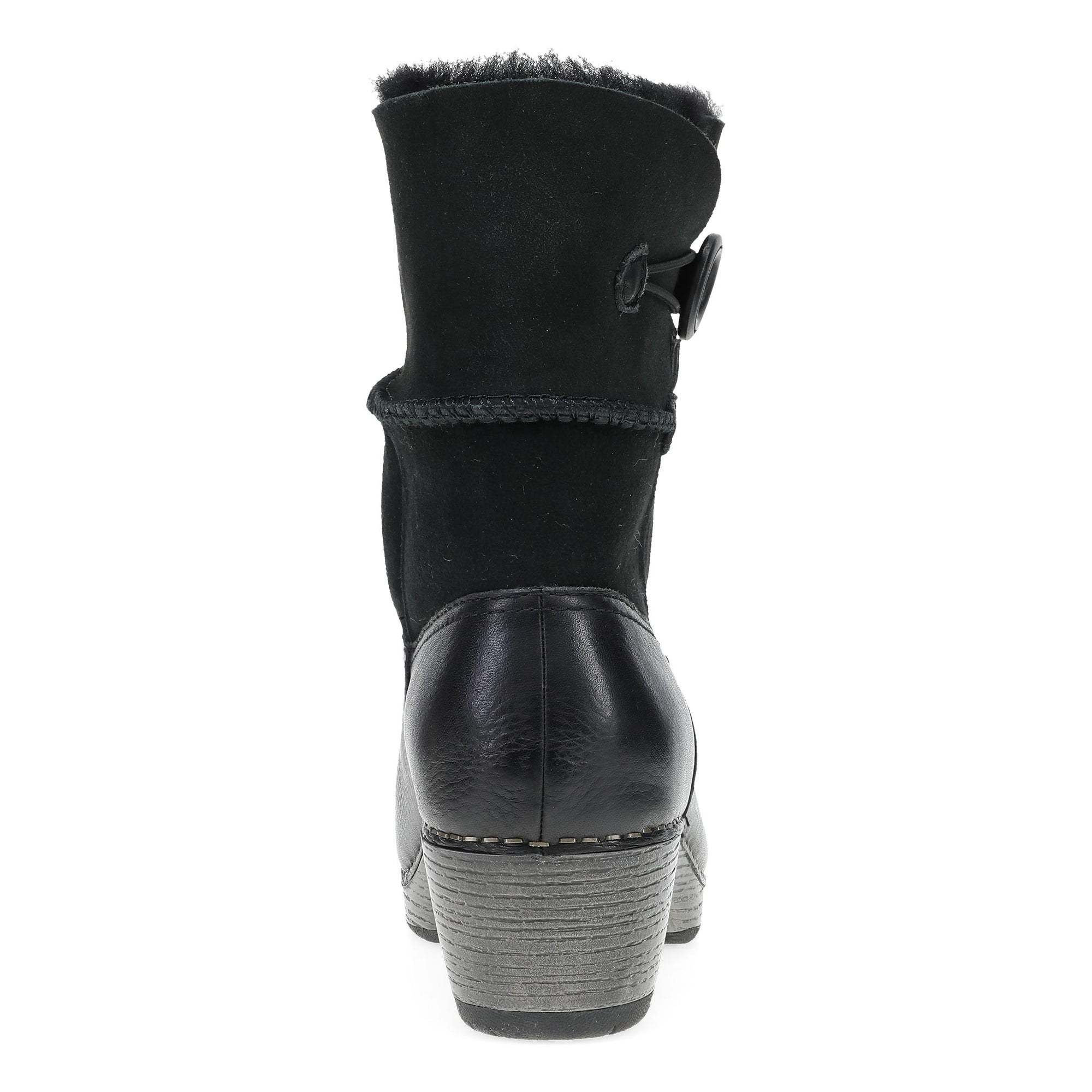 Heel image of Lillith Black Waxy Milled