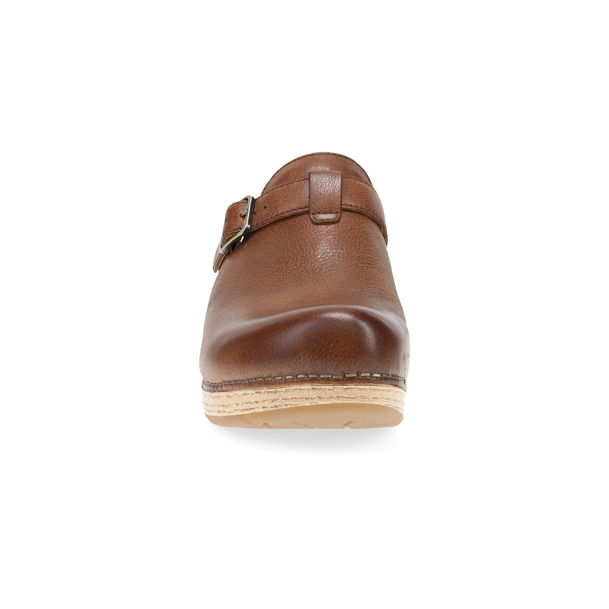 Toe image of Leandra Clog Brown Leather
