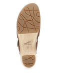 Bottom image of Leandra Clog Brown Leather