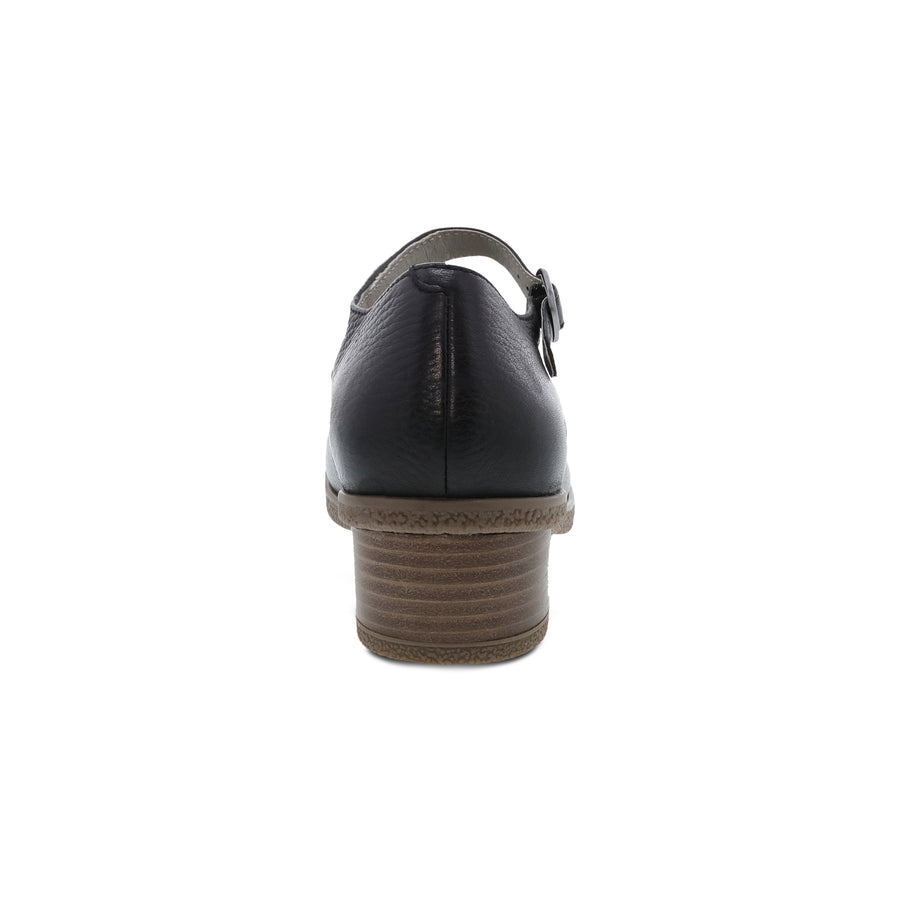 Heel image of Deena Black Waterproof Tumbled