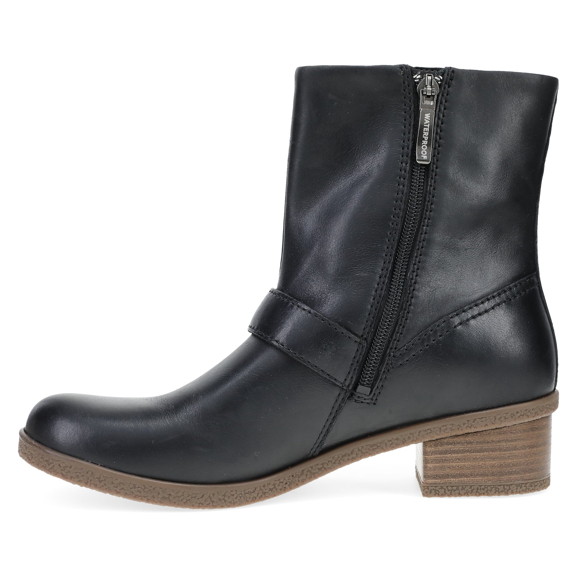 Side image of Delphine Black Waterproof Burnished