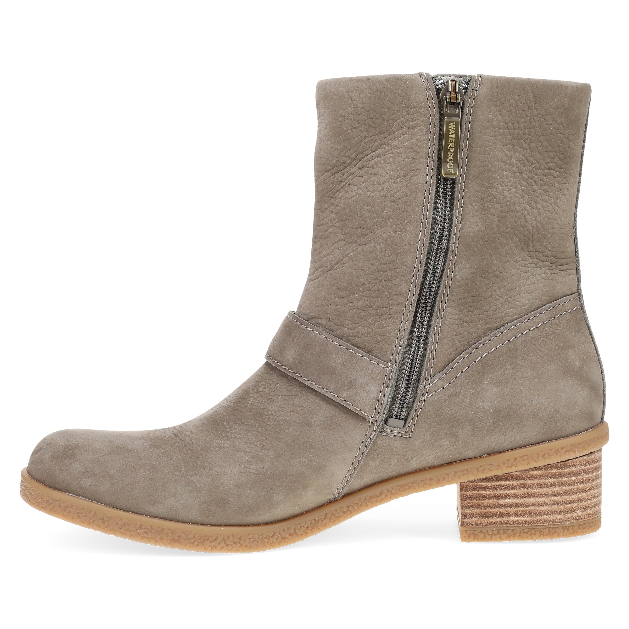 Side image of Delphine Stone Waterproof Nubuck