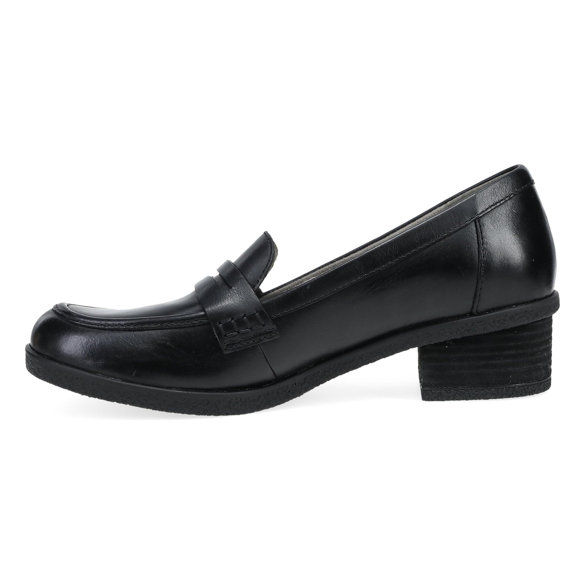 Side image of Danica Wide Black Waterproof Burnished