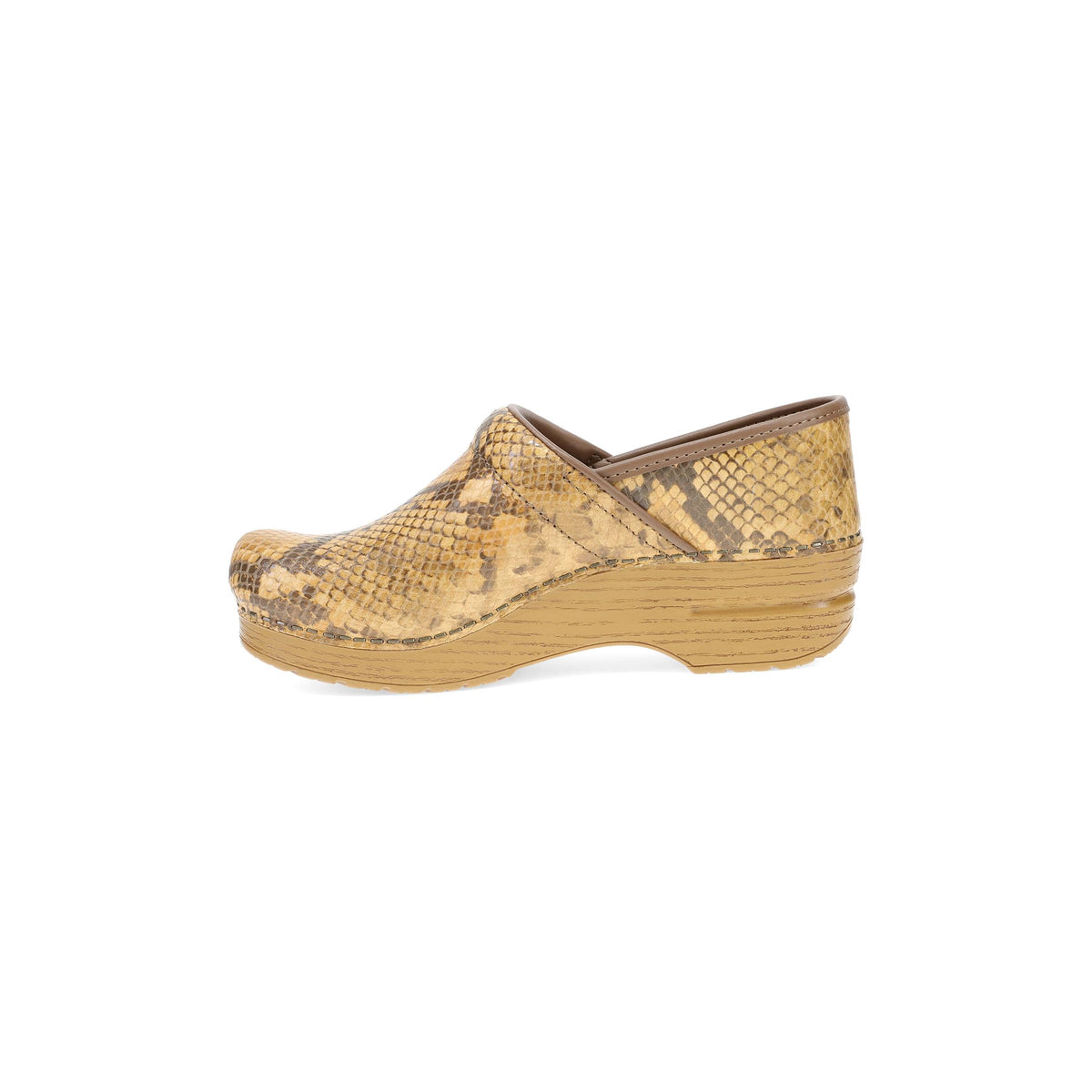 Side image of Professional Clog Honey Snake Print