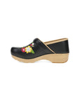 Side image of XP 2.0 Clog Black Floral Embroidered