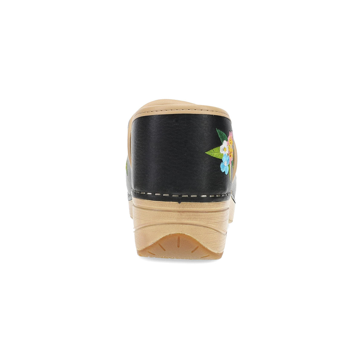 Heel image of XP 2.0 Clog Black Floral Embroidered