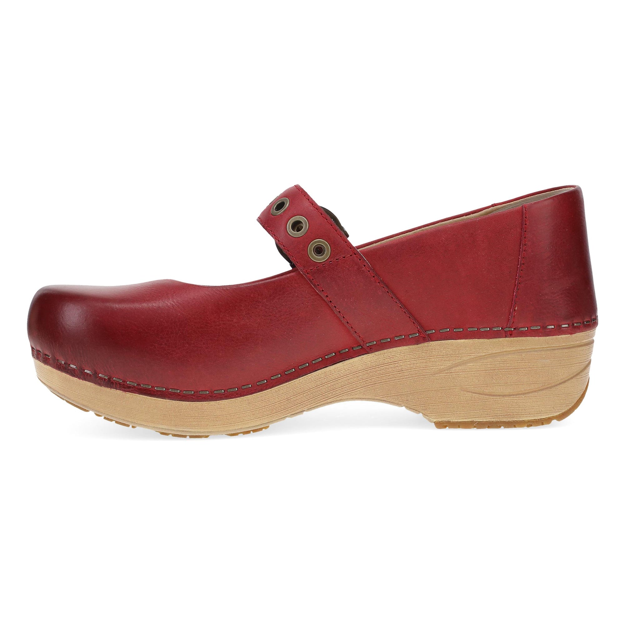 Side image of Wide XP 2.0 Mary Jane Clog Red Leather