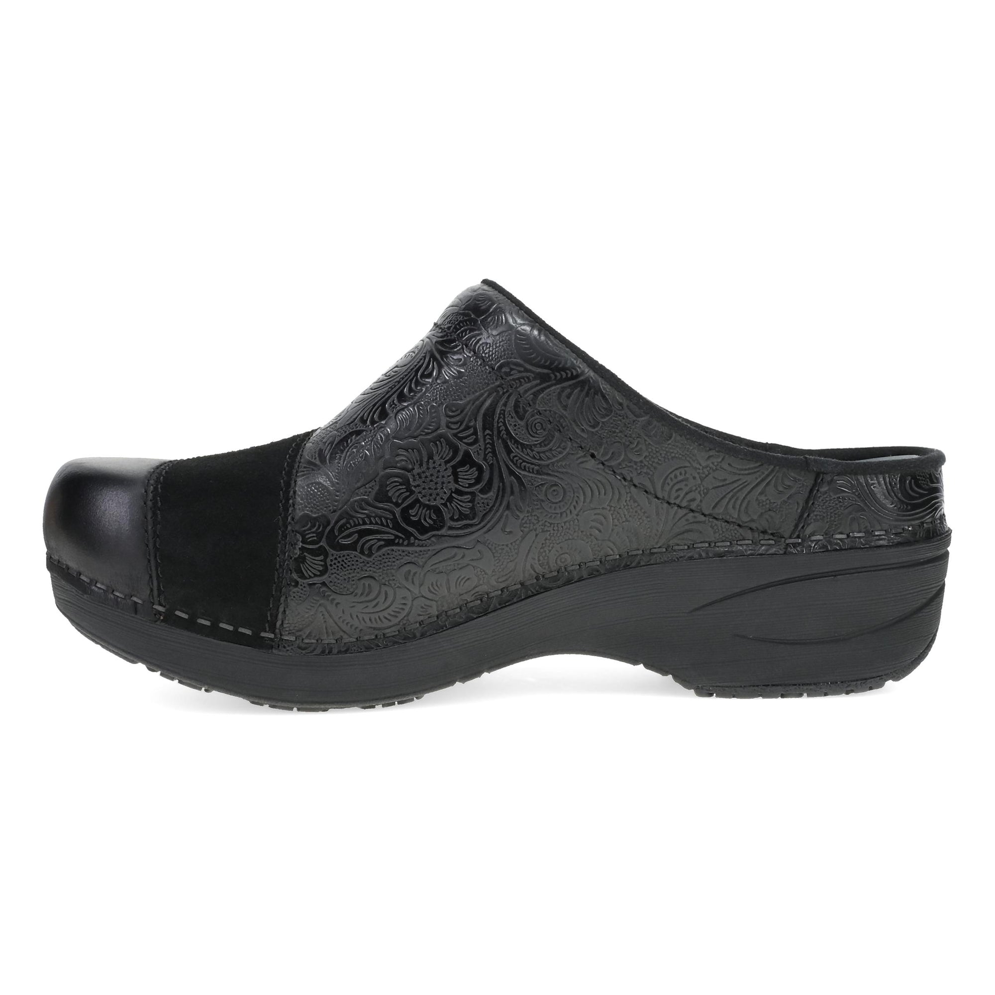 Side image of Zinnia Clog Black Multi