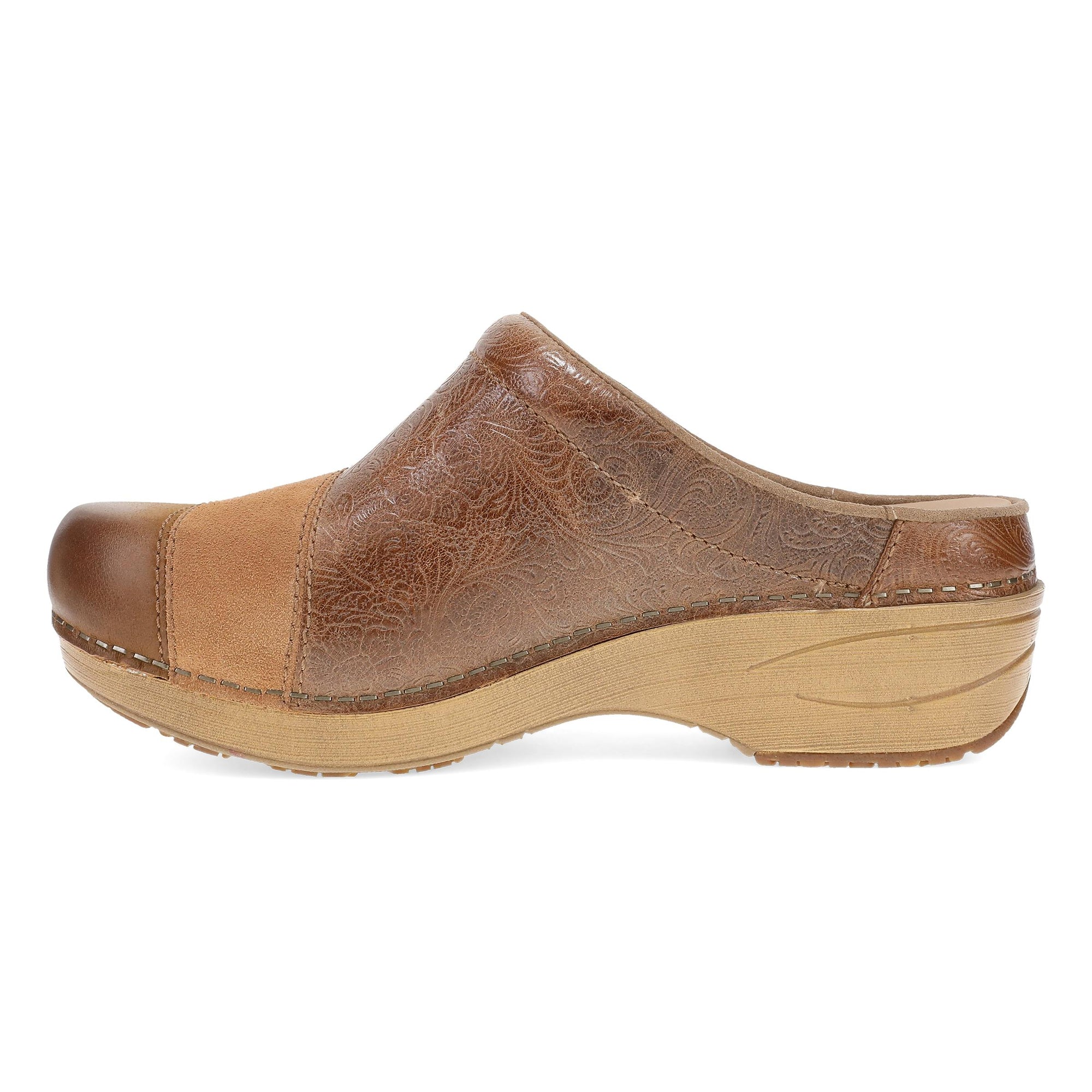 Side image of Zinnia Clog Tan Multi