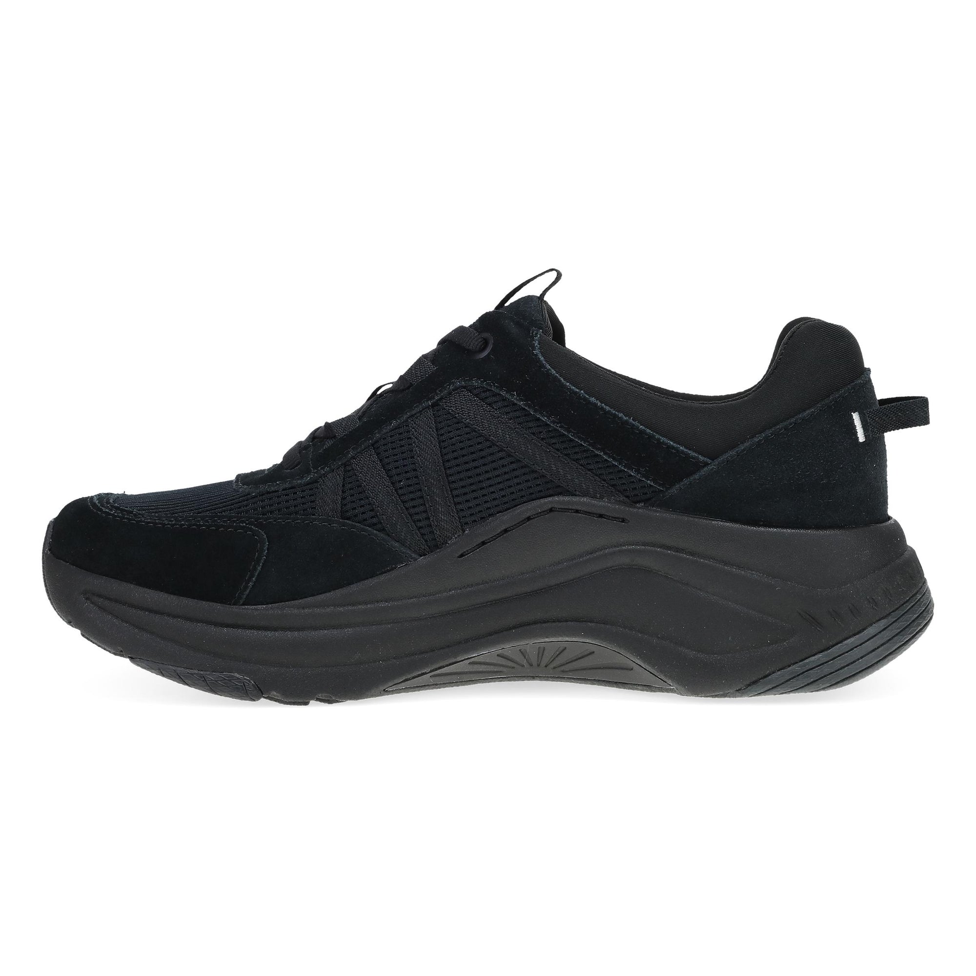 Side image of Poppy Black/Black Suede