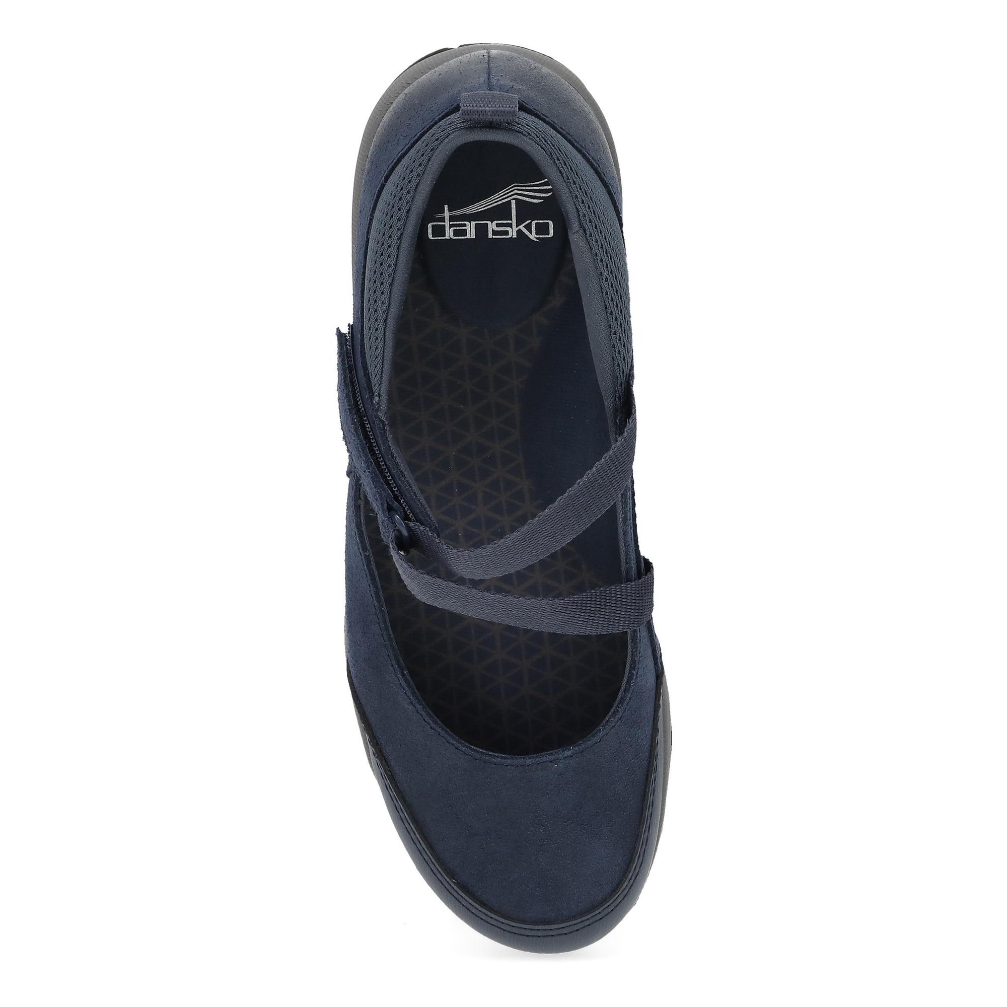 Top image of Primrose Navy Burnished Suede