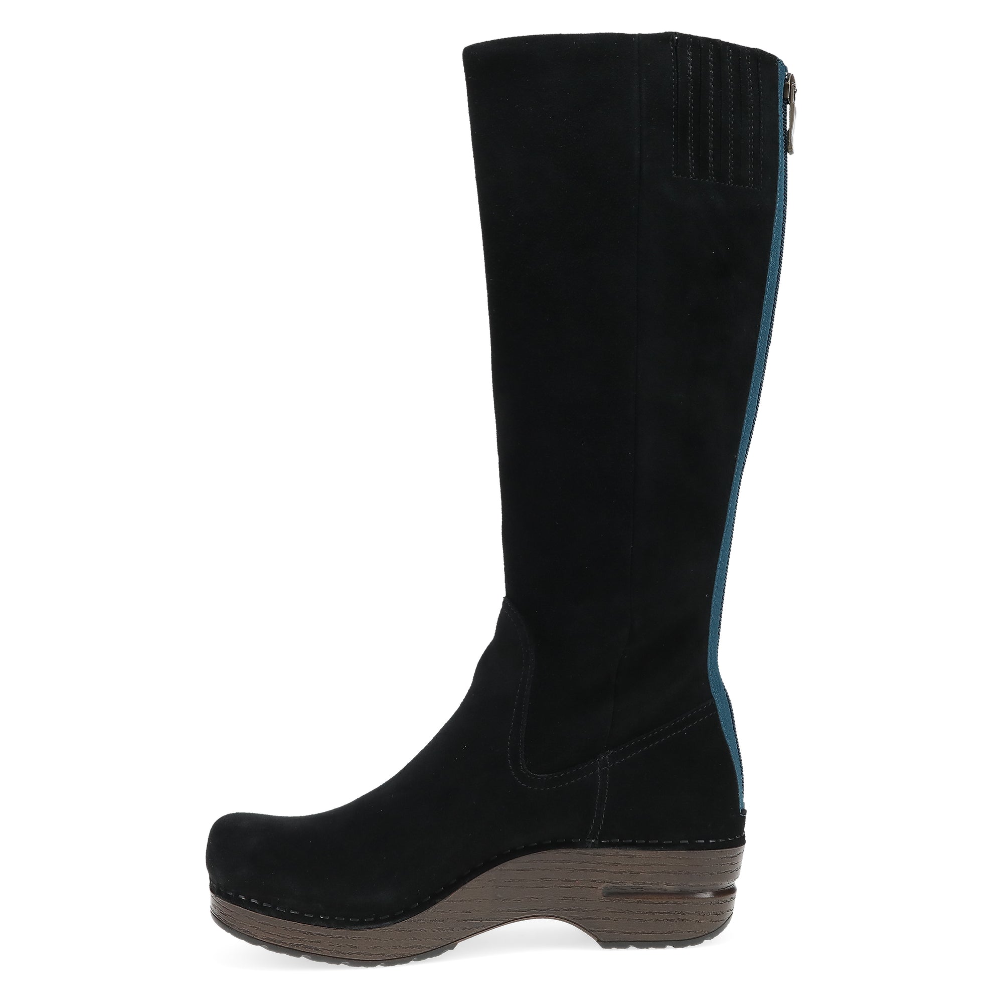 Side image of Shelbie Black Waterproof Suede