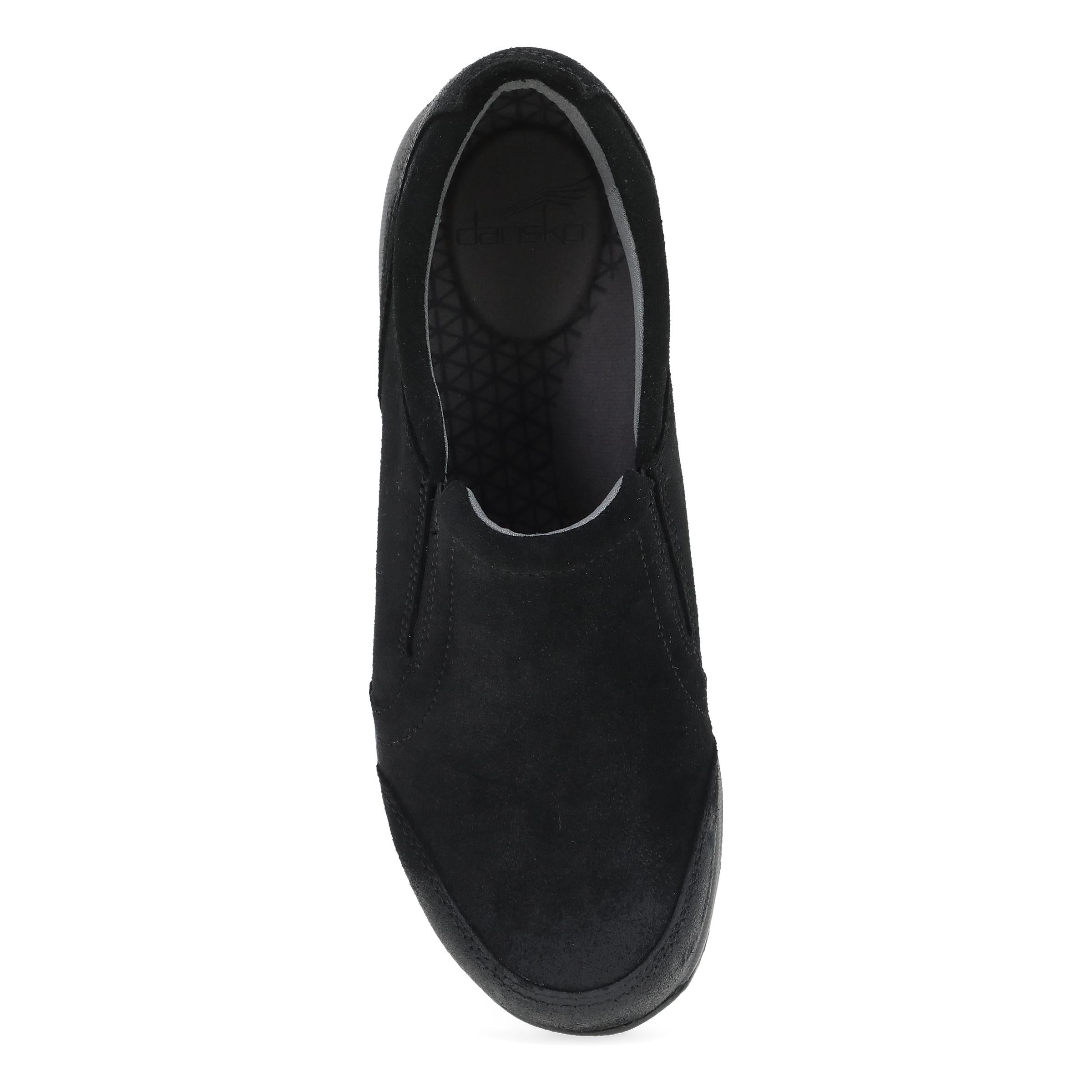Pippy Black Waterproof Burnished Suede – Dansko