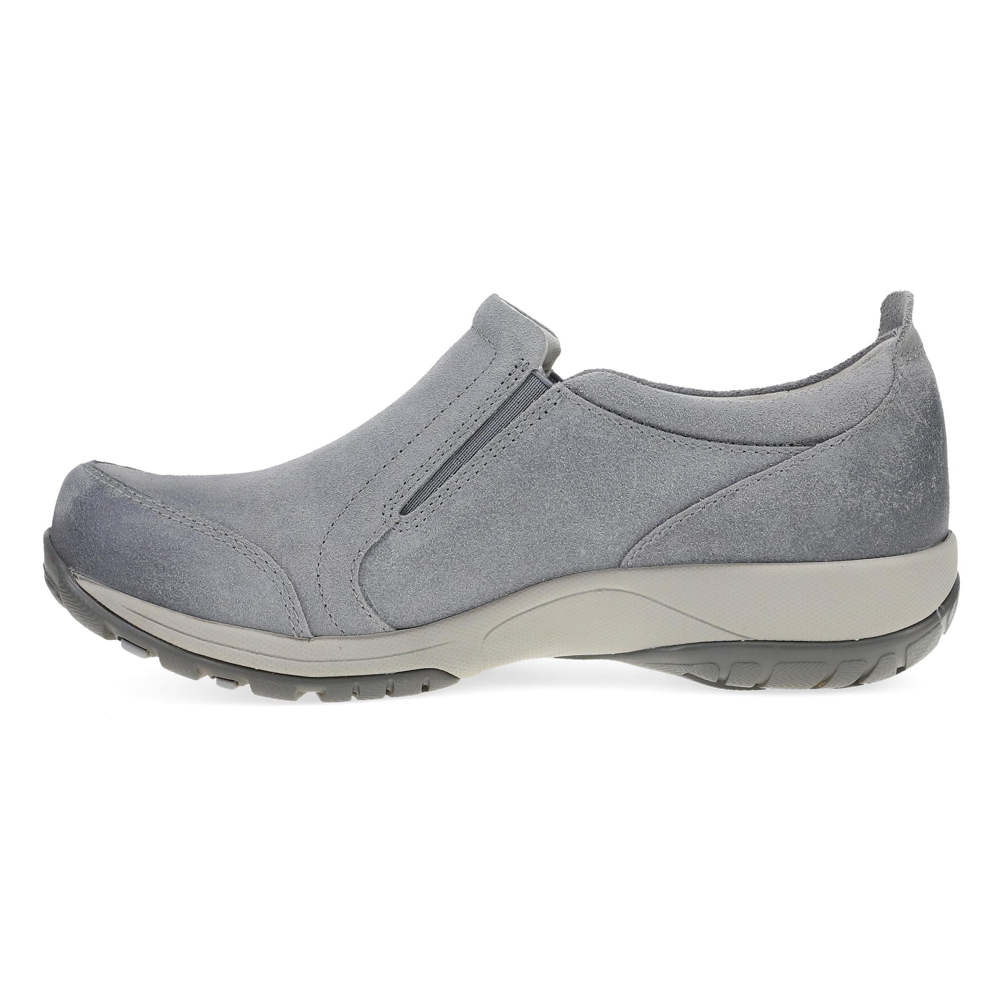 Side image of Pippy Grey Waterproof Burnished Suede