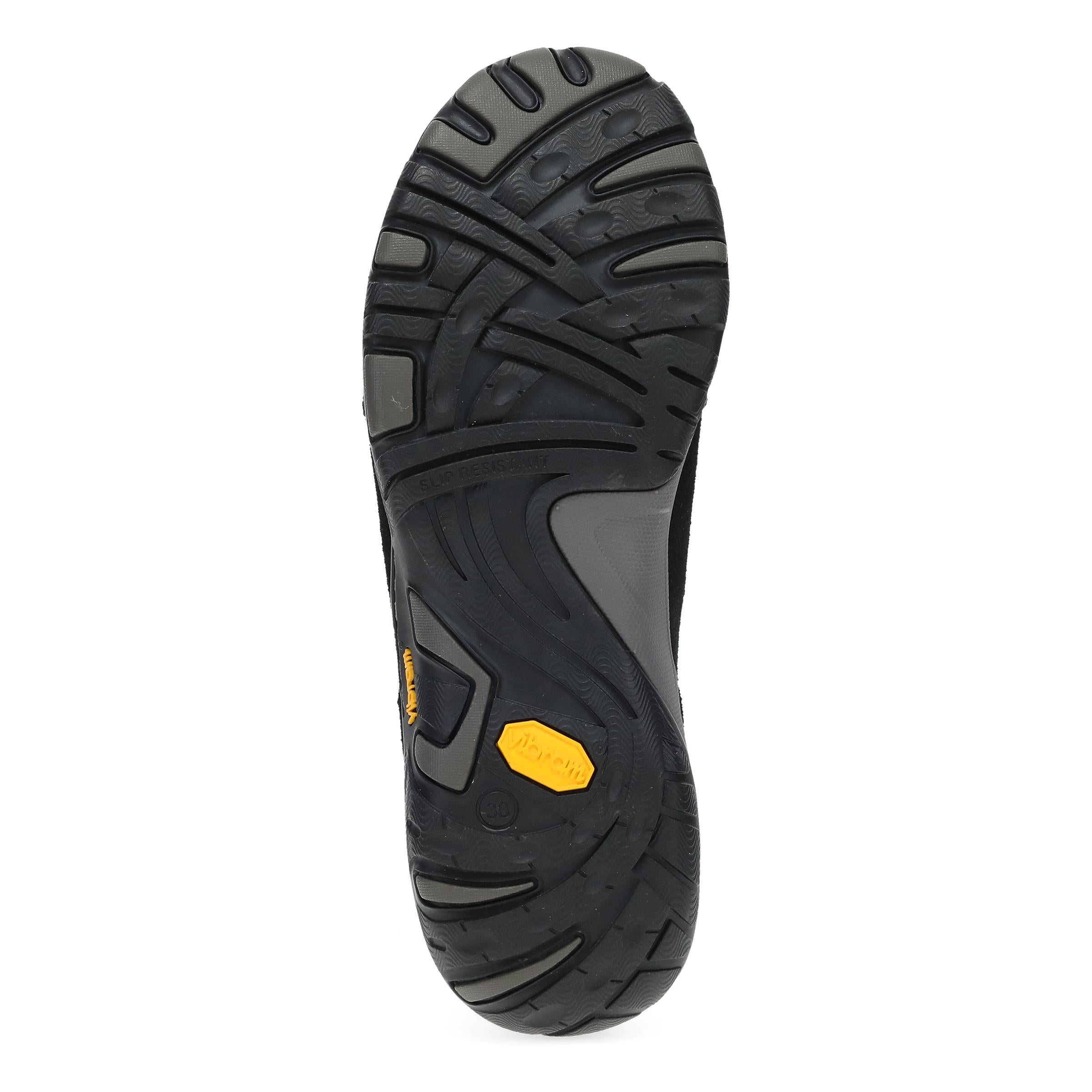 Pippy Wide Black Waterproof Burnished Suede – Dansko