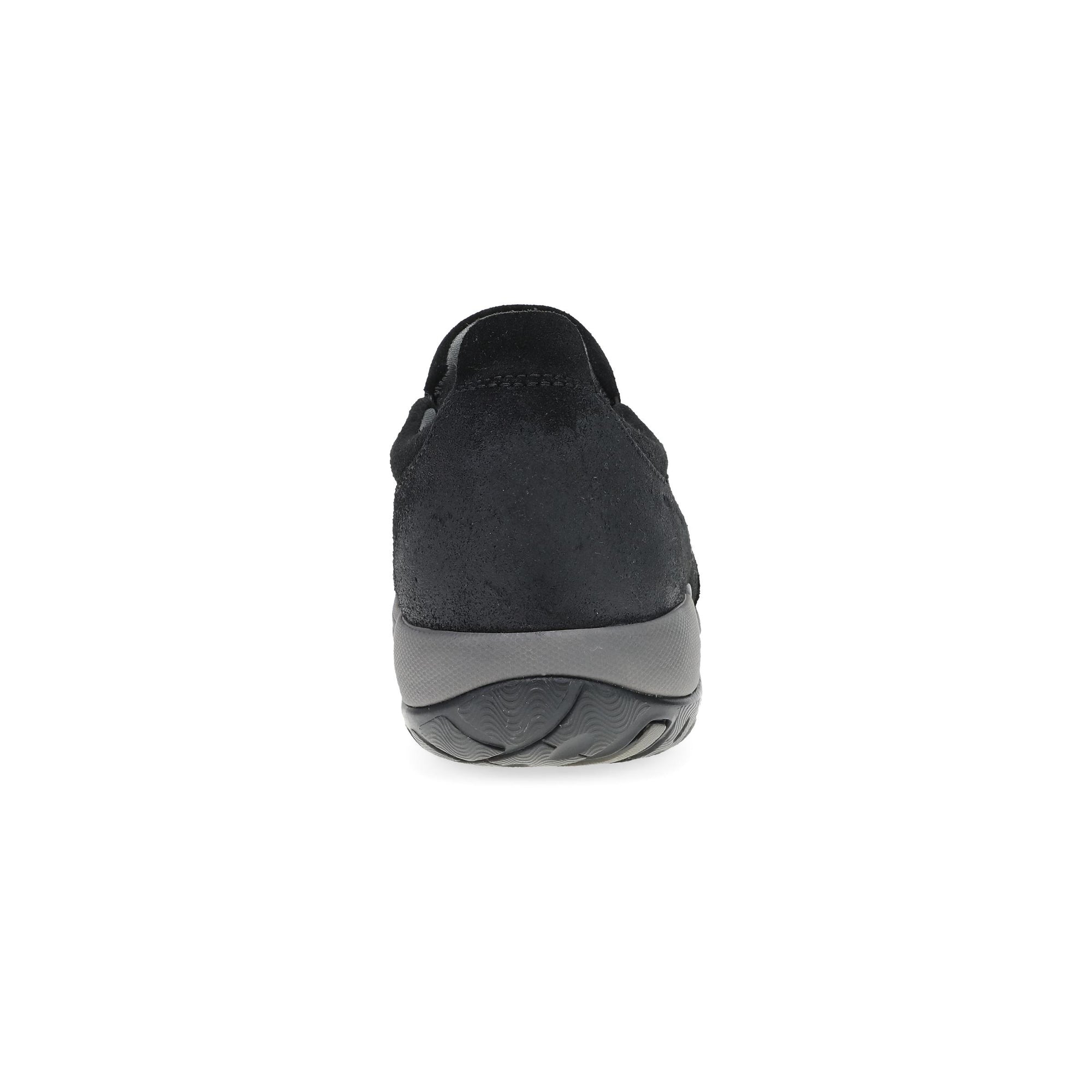 Heel image of Pippy Wide Black Waterproof Burnished Suede
