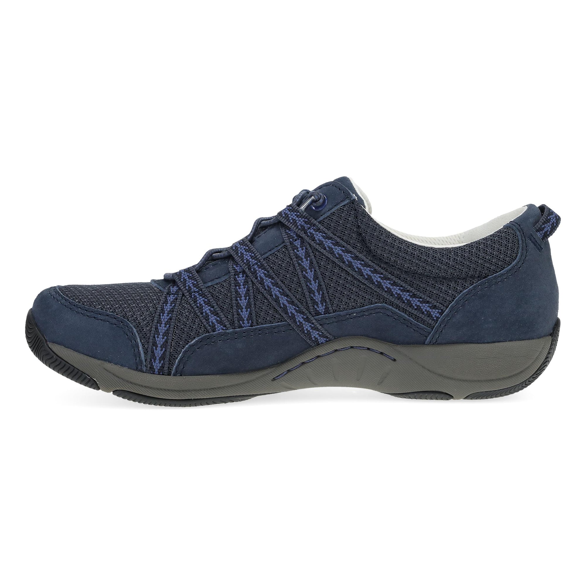 Side image of Harlyn Wide Navy Suede
