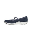 Side image of Harper Navy Suede