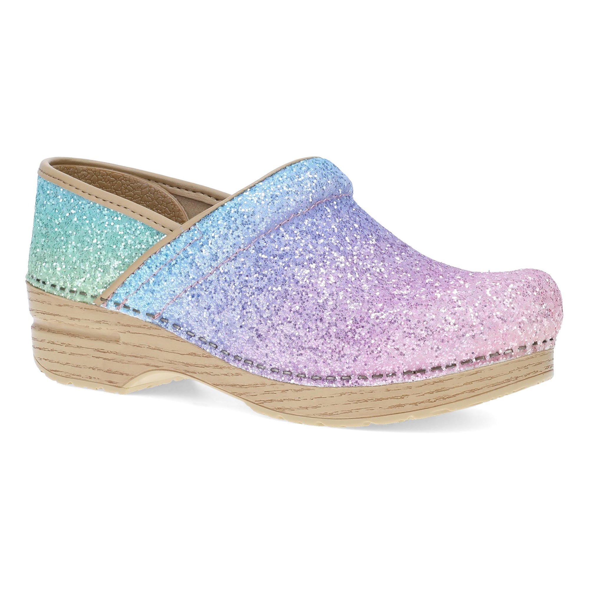 Primary image of Wide Pro Clog Pastel Rainbow Glitter