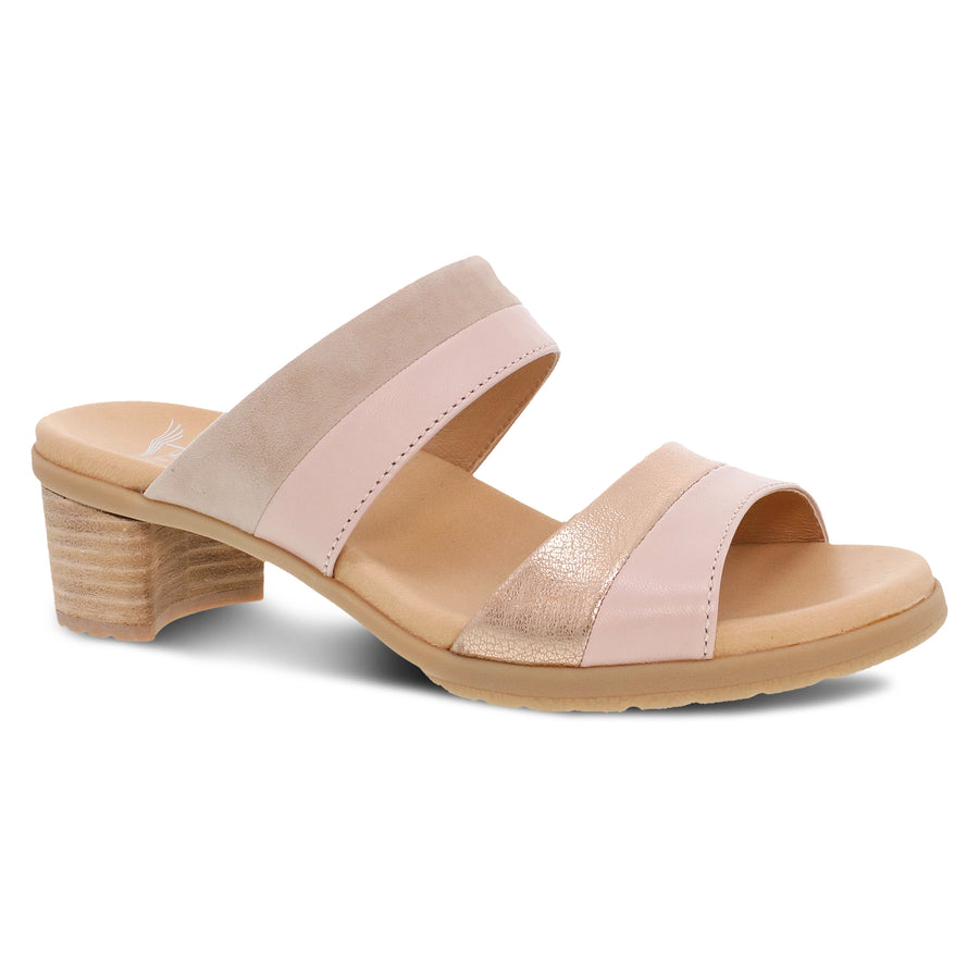 Blush leather online sandals