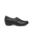 Side image of Franny Wide Black Milled Nappa