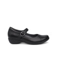 Side image of Fawna Wide Black Milled Nappa