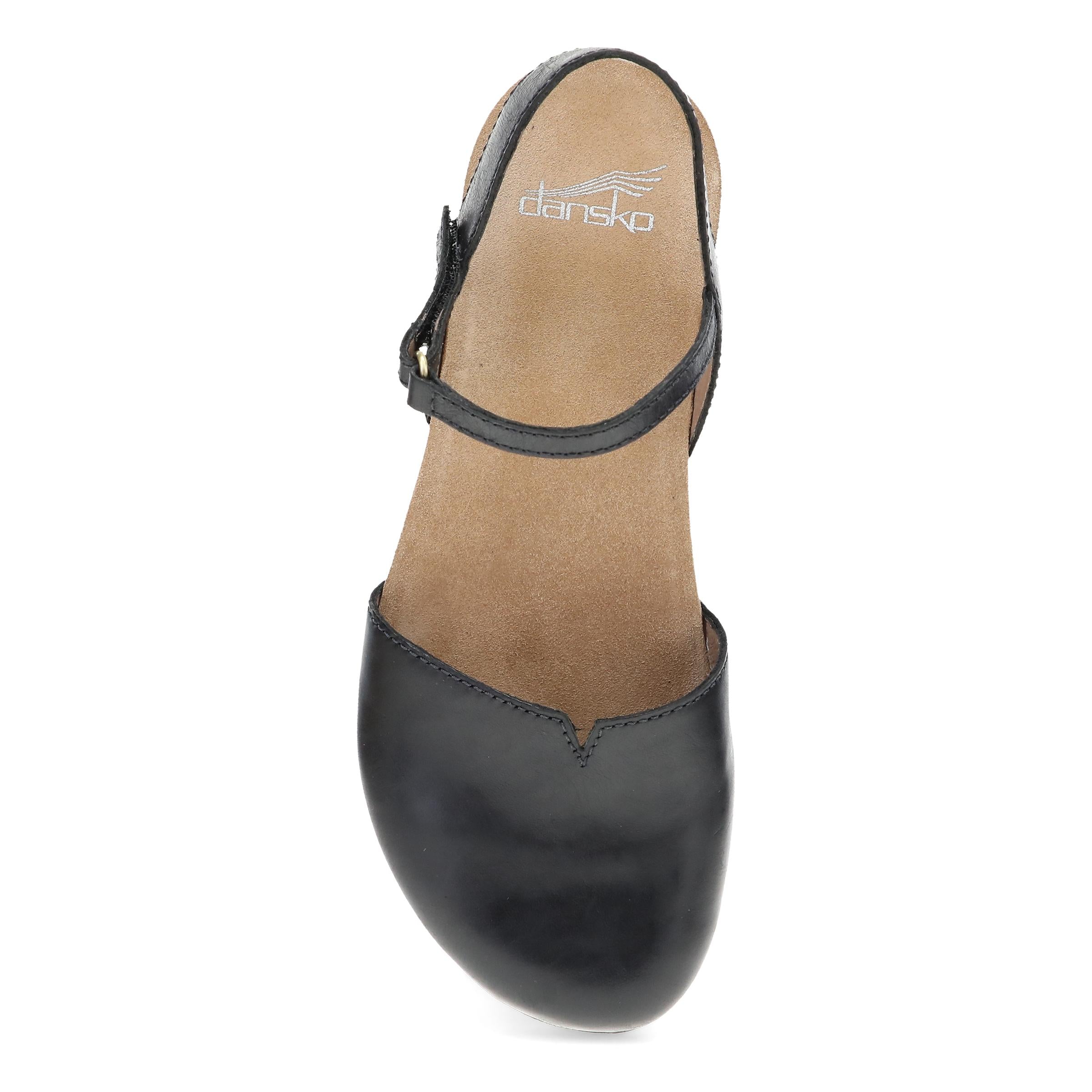 Rowan Wide Black Waxy Burnished – Dansko