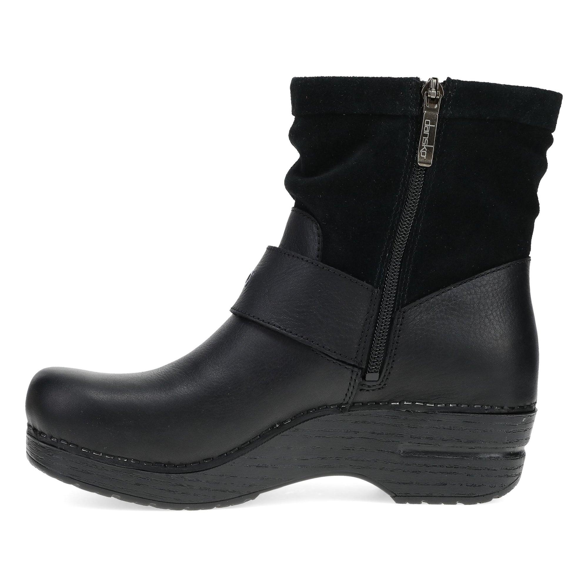 Side image of Pearson Clog Boot Black
