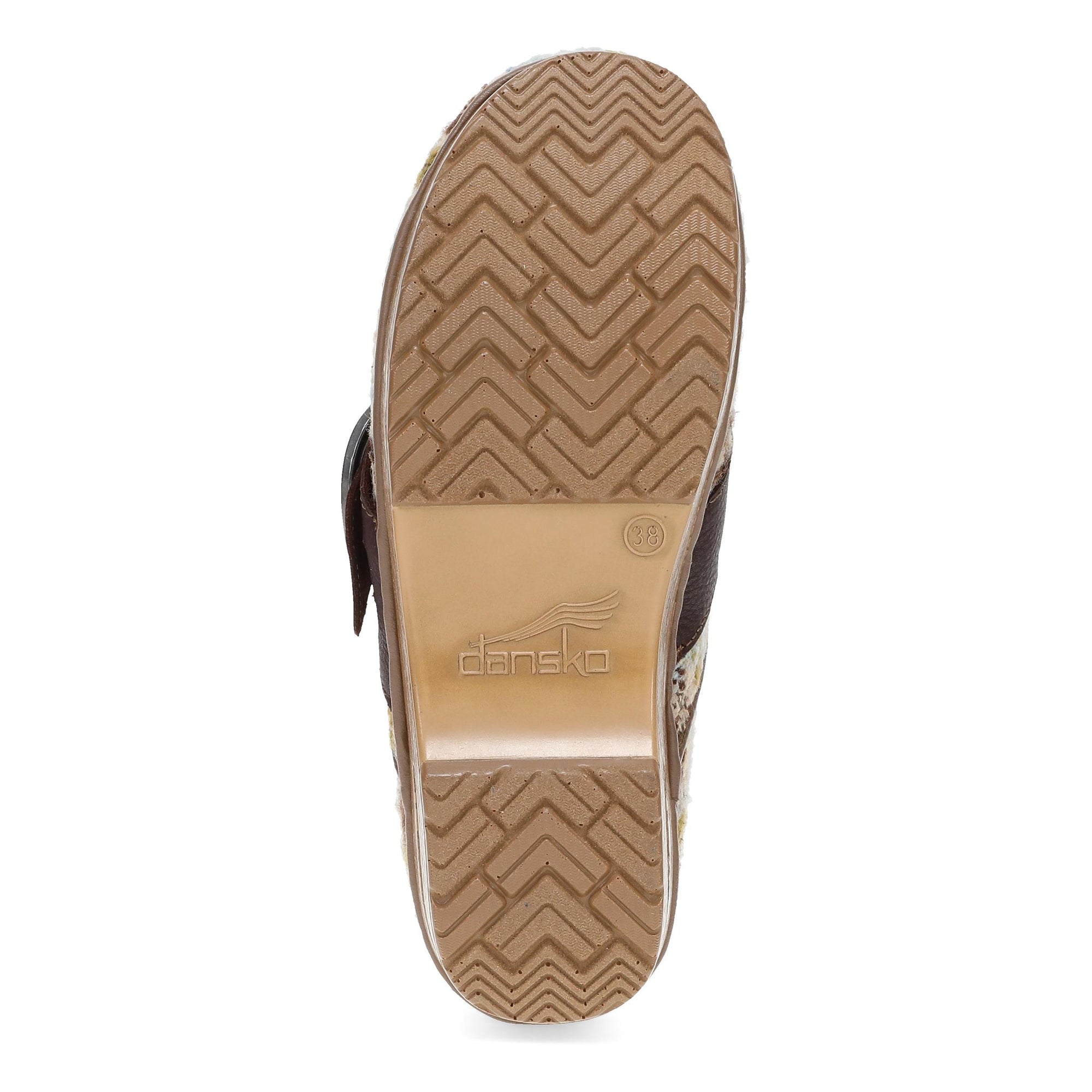 Bottom image of Pearson Clog Tan Plaid