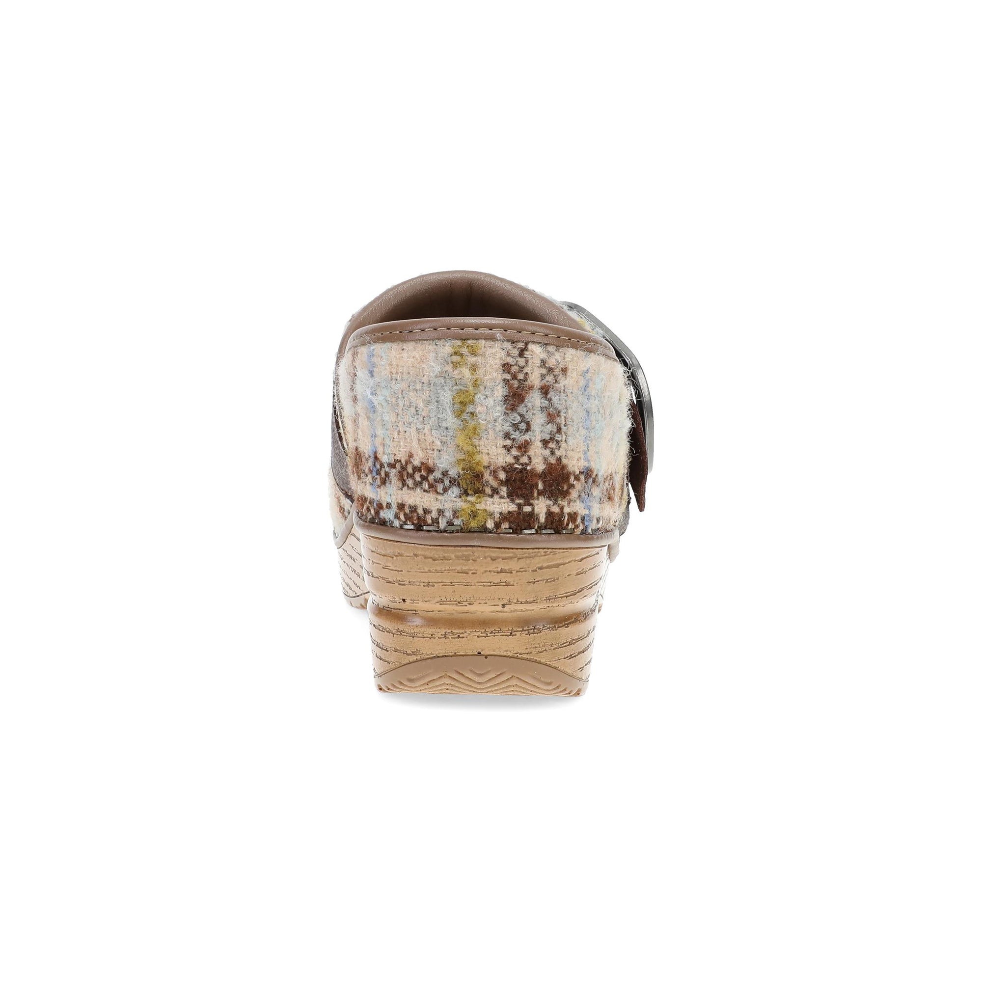 Heel image of Pearson Clog Tan Plaid