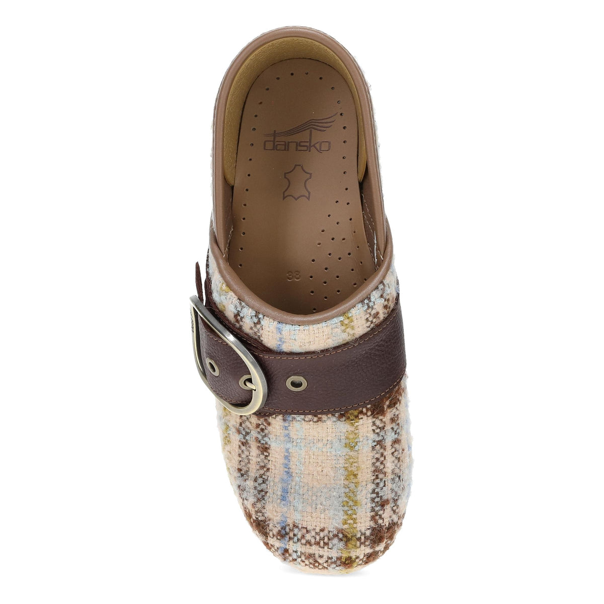 Top image of Pearson Clog Tan Plaid